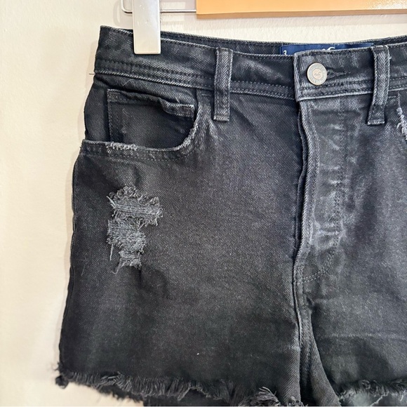 3/$10⚡️Hollister Black Hi-Waist Jean Shorts Frayed Hem - Picture 3 of 9